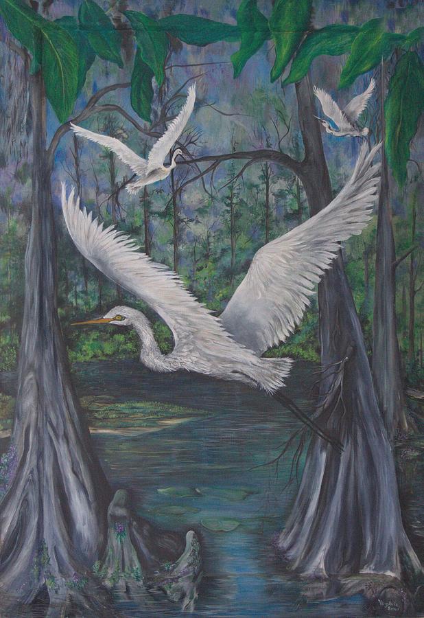 Enchanted Swamp Painting by Virginia Bond