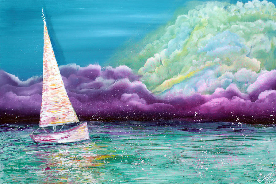 Boat Painting - Enchanted Voyage by Laura Barbosa Boat Painting - Enchanted Voyage by Laura Barbosa