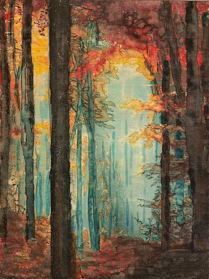 Enchanting Forest Painting by Cara Frafjord