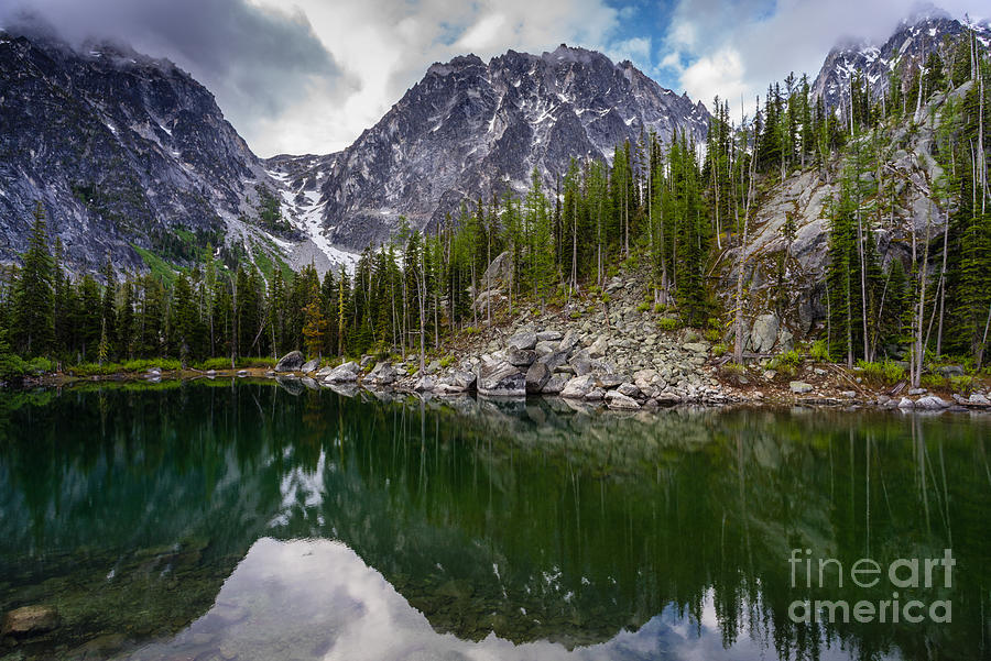 Enchantments Colchuck Reflection Photograph by Mike Reid