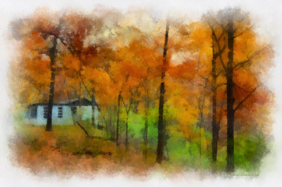 Encompassed By Autumn At The Cottage 01 Photograph by Thomas Woolworth