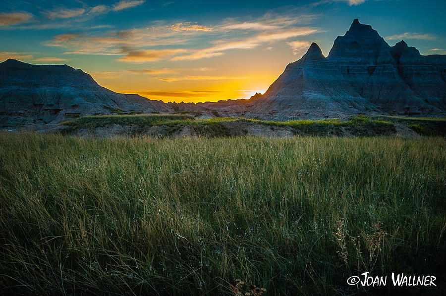 End of a Badlands Day Photograph by Joan Wallner