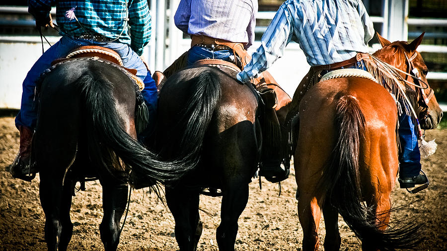 End of a Good Ride - Deer Creek Days - Ranch Rodeo - Glenrock Wyoming Photograph by Diane Mintle