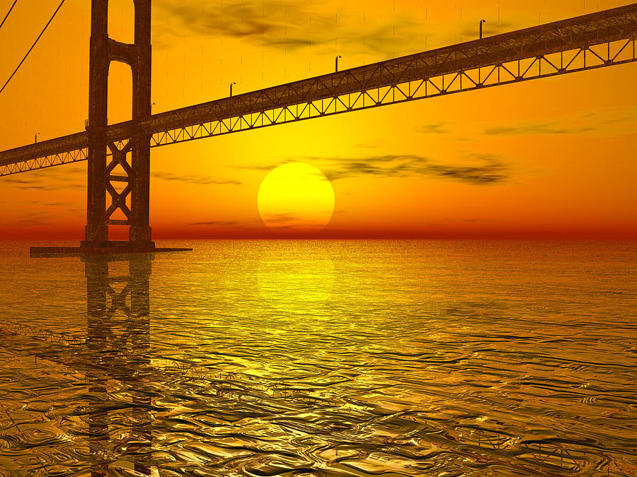 Sunset Digital Art - End of Day by Michele Wilson
