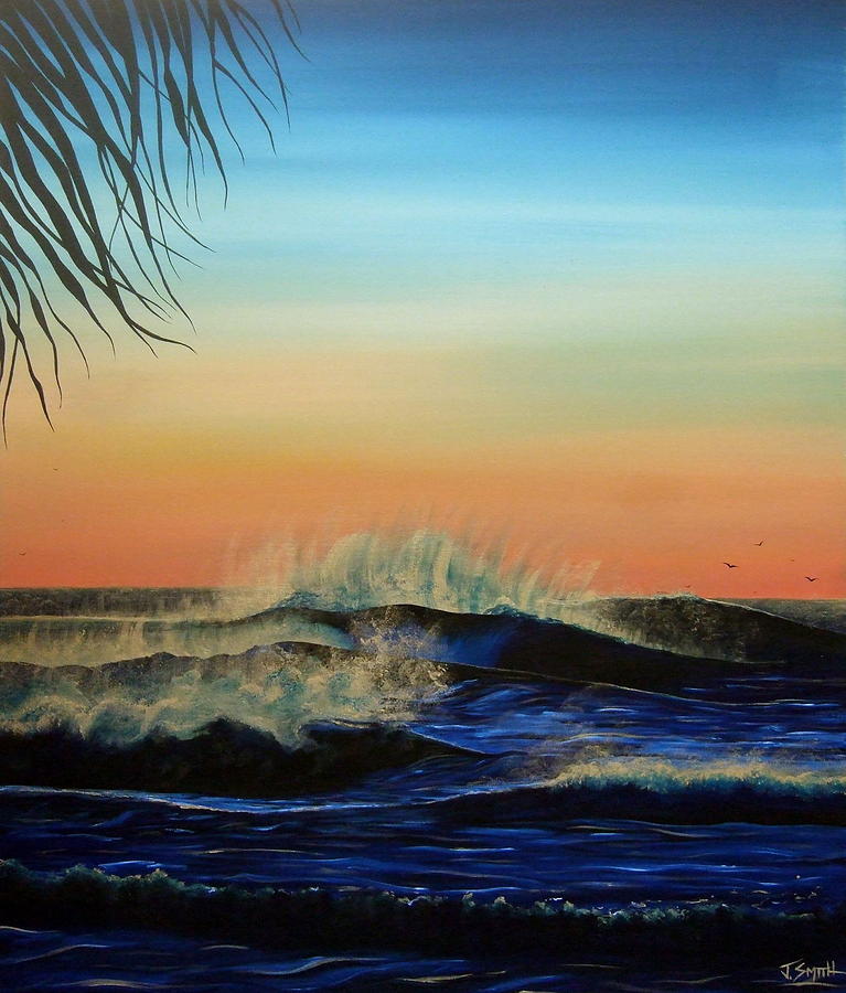 Sunset Painting - End of the Day by Jessi Smith