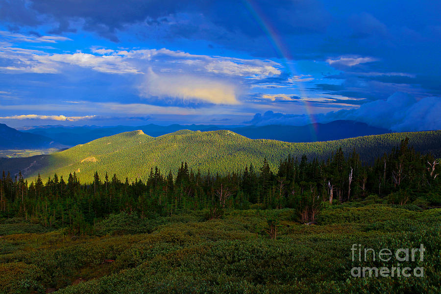 Mountain Photograph - End Of the Rainbow by Barbara Schultheis