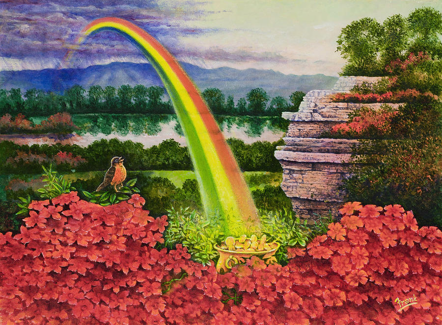 End of the Rainbow Painting by Michael Frank