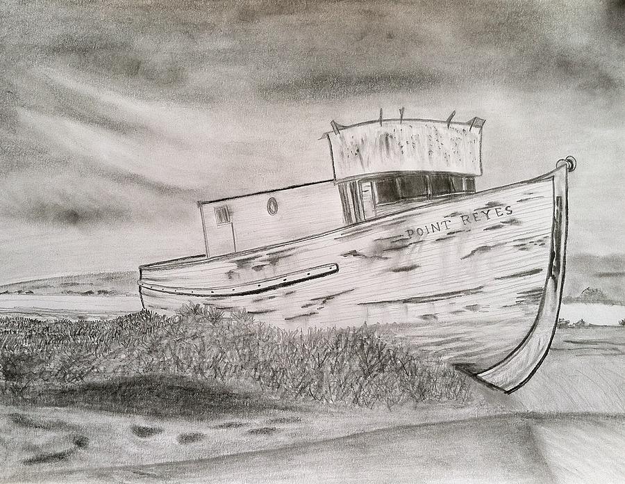 Boat Drawing - End of Watch by Tony Clark