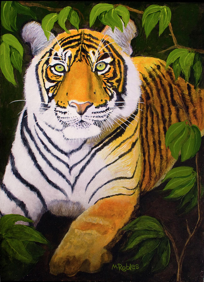 Endangered Bengal Tiger Painting by Mike Robles