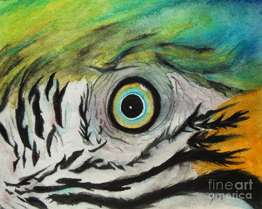 Endangered eye II Painting by Suzette Kallen