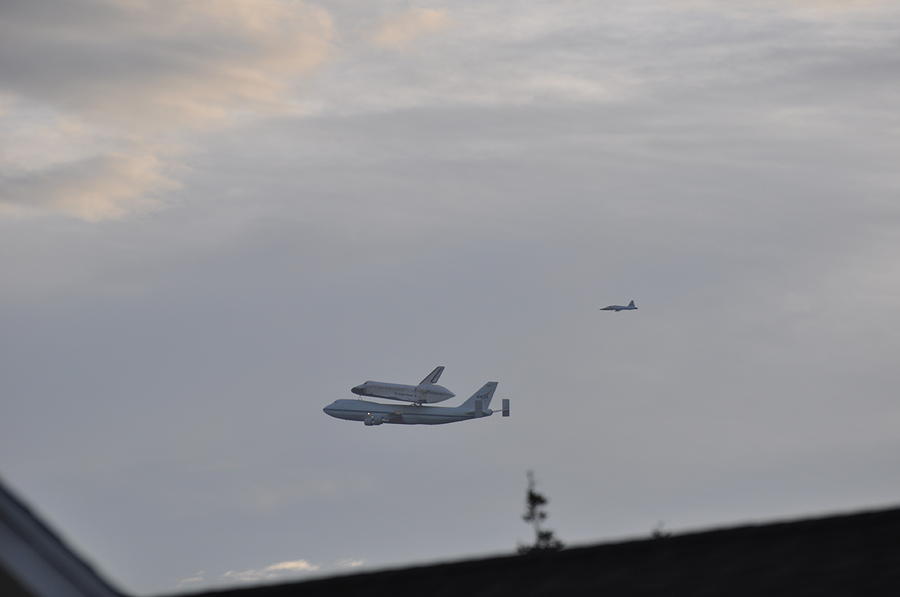Space Shuttle Photograph - Endeavor Morning Flyover 13 by Russell Libonati