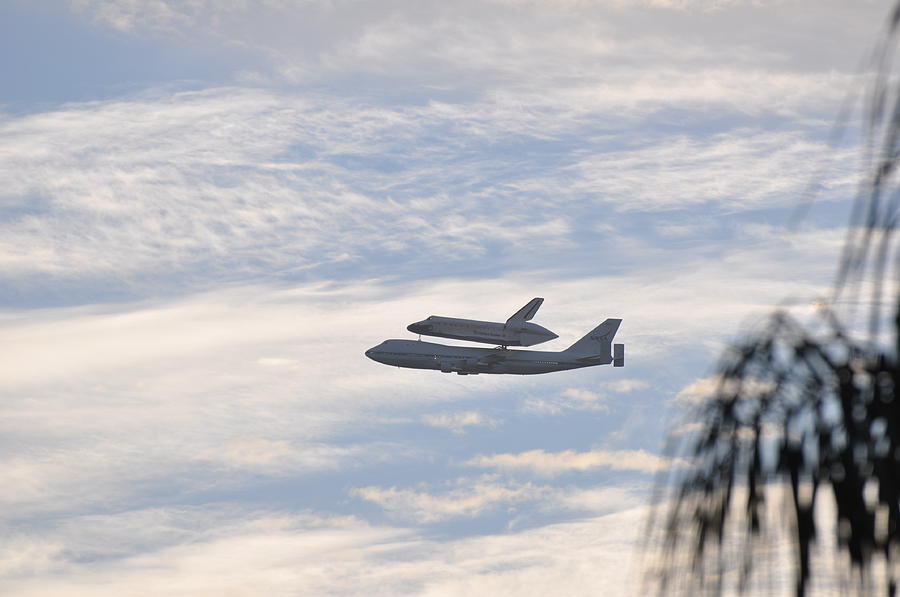 Space Shuttle Photograph - Endeavor Morning Flyover 3 by Russell Libonati