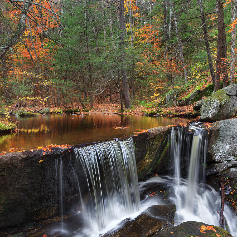 Fall Photograph - Enders Falls Square by Bill Wakeley