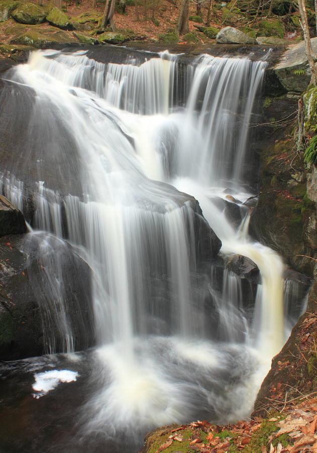 Enders Falls Waterfall Granby Connecticut Photograph by John Burk