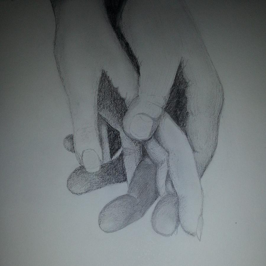 Love Drawing with holding hands. 💕 pencil sketch drawing. - YouTube
