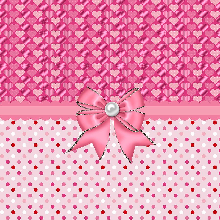 Endless Pink Hearts Digital Art by Debra Miller