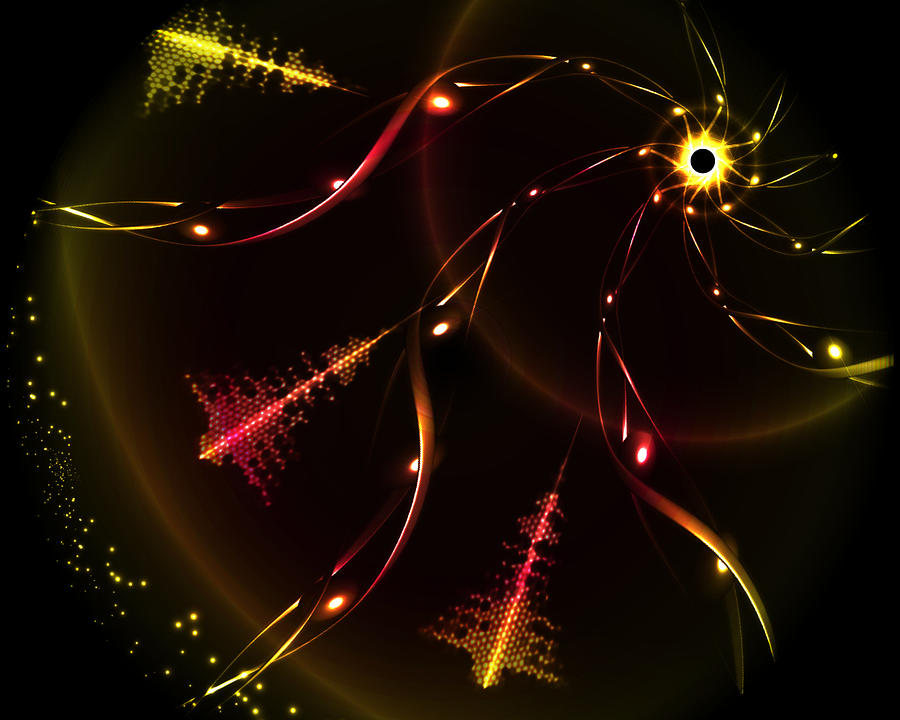 Abstract Digital Art - Endless Streaming by Matthew  Hayes