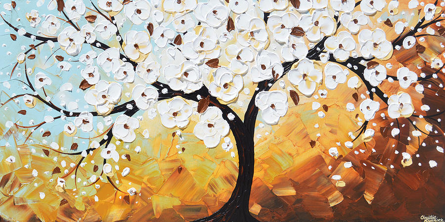 Tree Painting - Endless Twilight - Tree of Life by Christine Bell