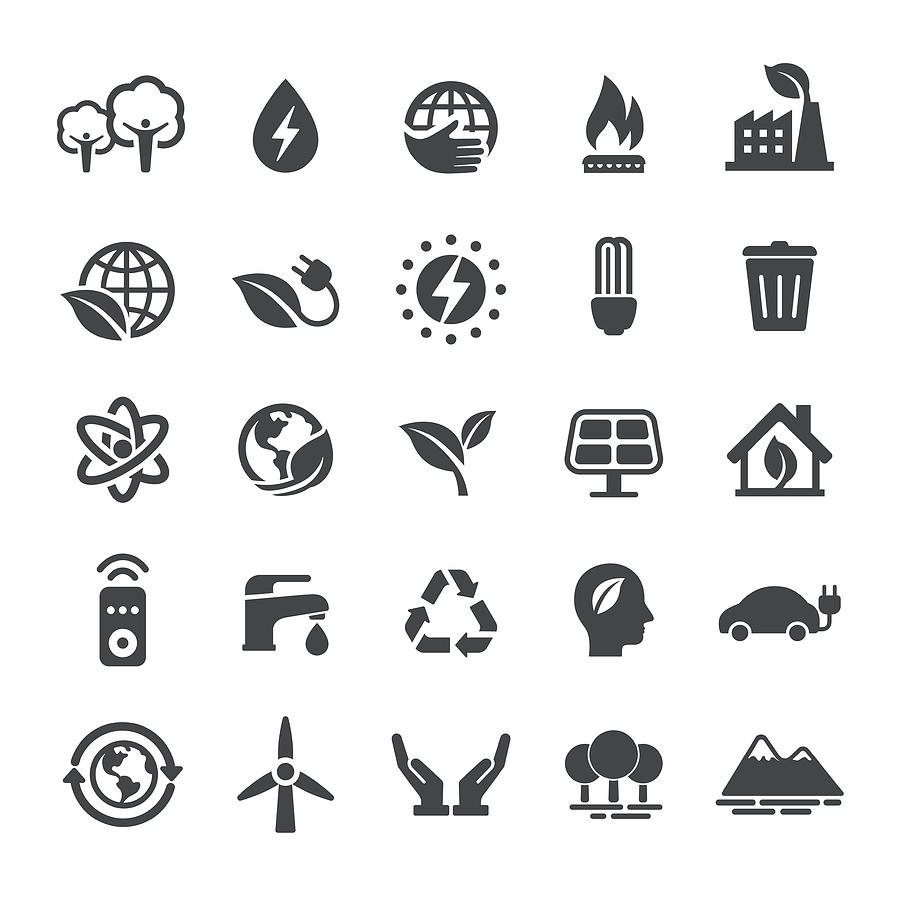 Energy and Eco Icons - Smart Series Drawing by -victor-
