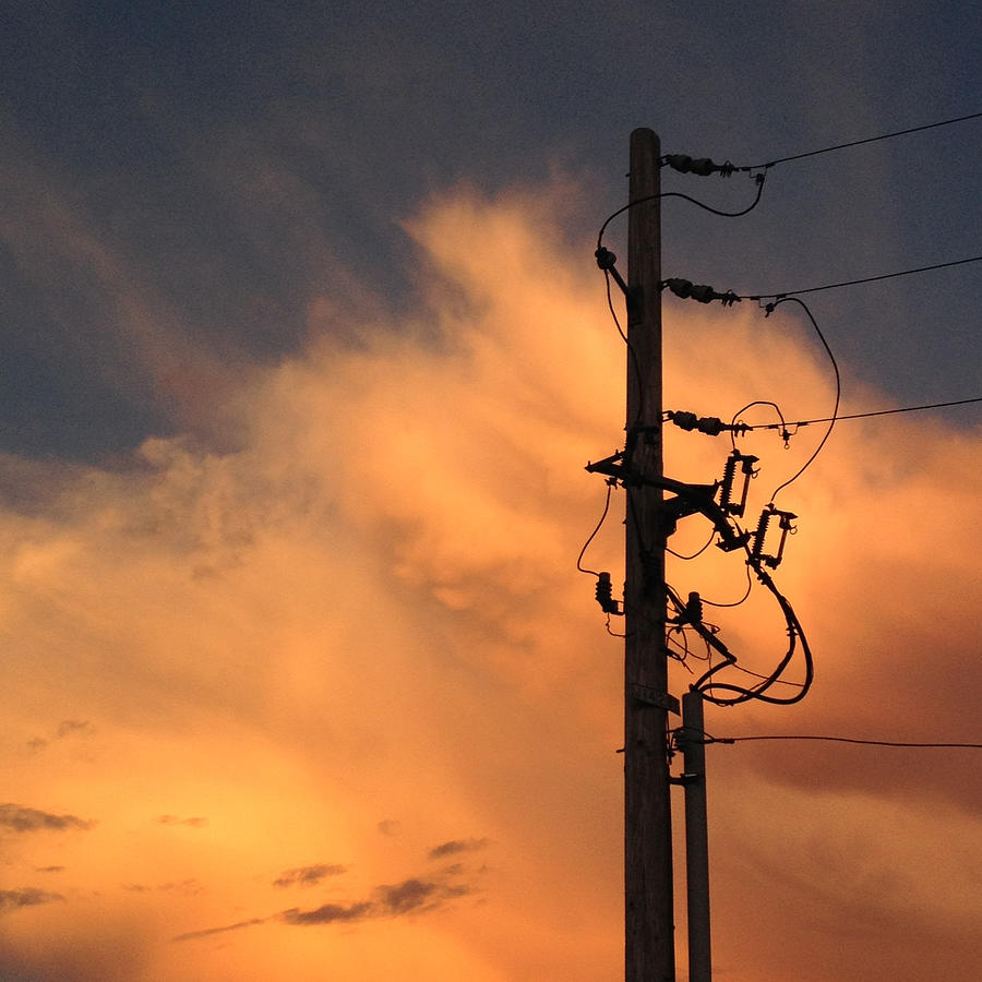 Energy-Power Line-Clouds Photograph by Don Spenner