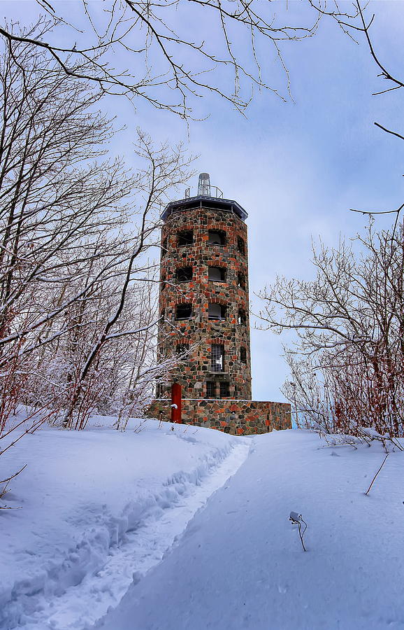 Winter Photograph - Enger Tower in Winter by Bryan Benson