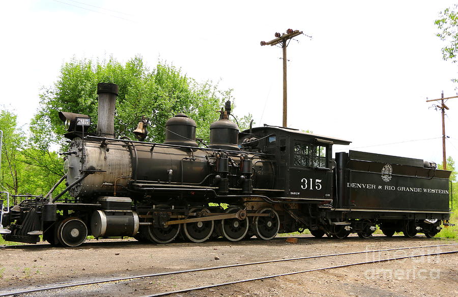 Transportation Photograph - Engine 315 Denver and Rio Grande by Christiane Schulze Art And Photography