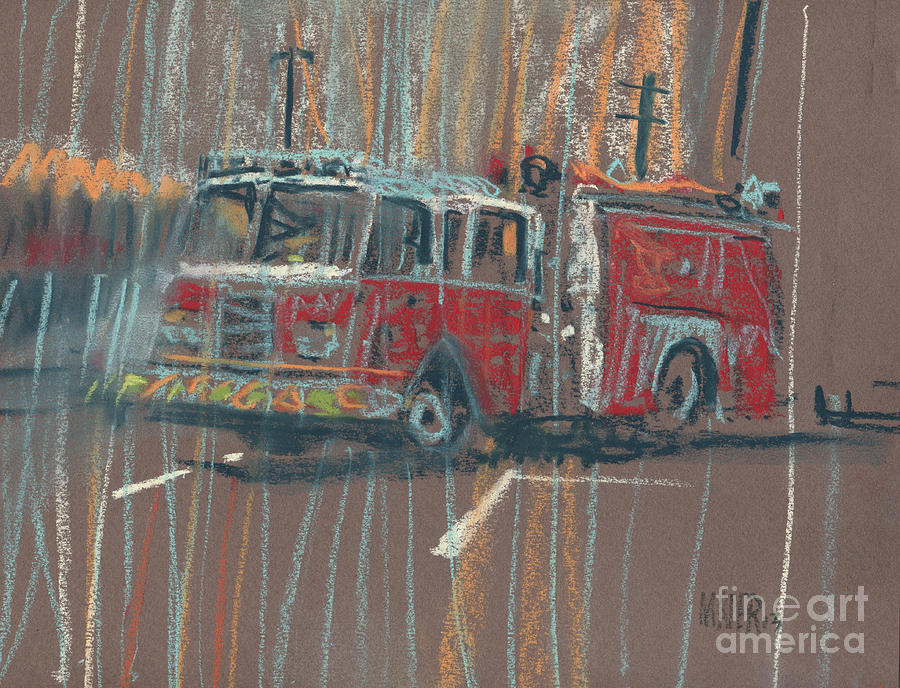 Engine 56 Painting by Donald Maier