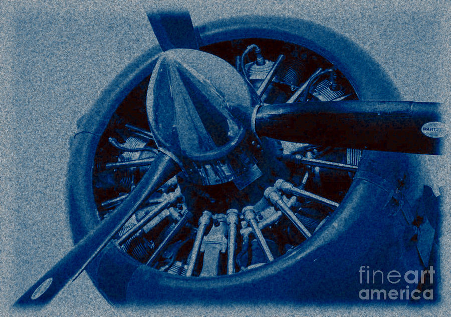Engine And Propellers Of Aircraft Close Up Photograph by Vintage Collectables