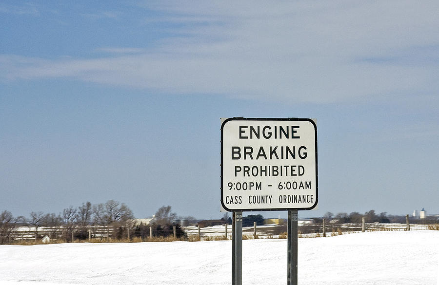 Engine Brake Ordinance Sign Photograph by James Steinberg
