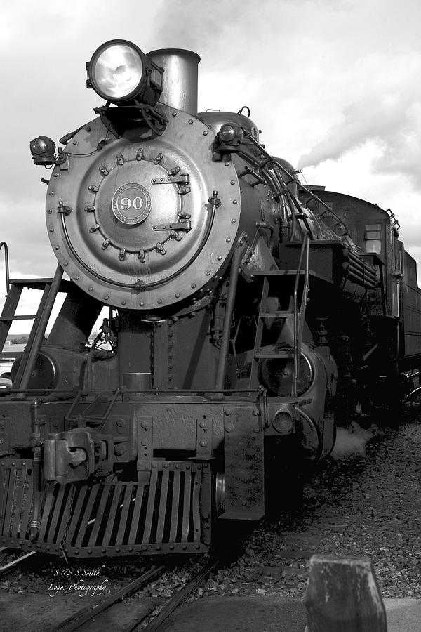 Engine NInety Strasburg Black and White Photograph by Steve and Sharon Smith