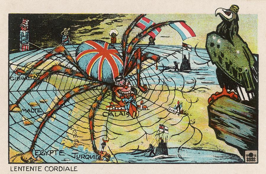 England Depicted As A Monstrous Spider Drawing by Mary Evans Picture ...