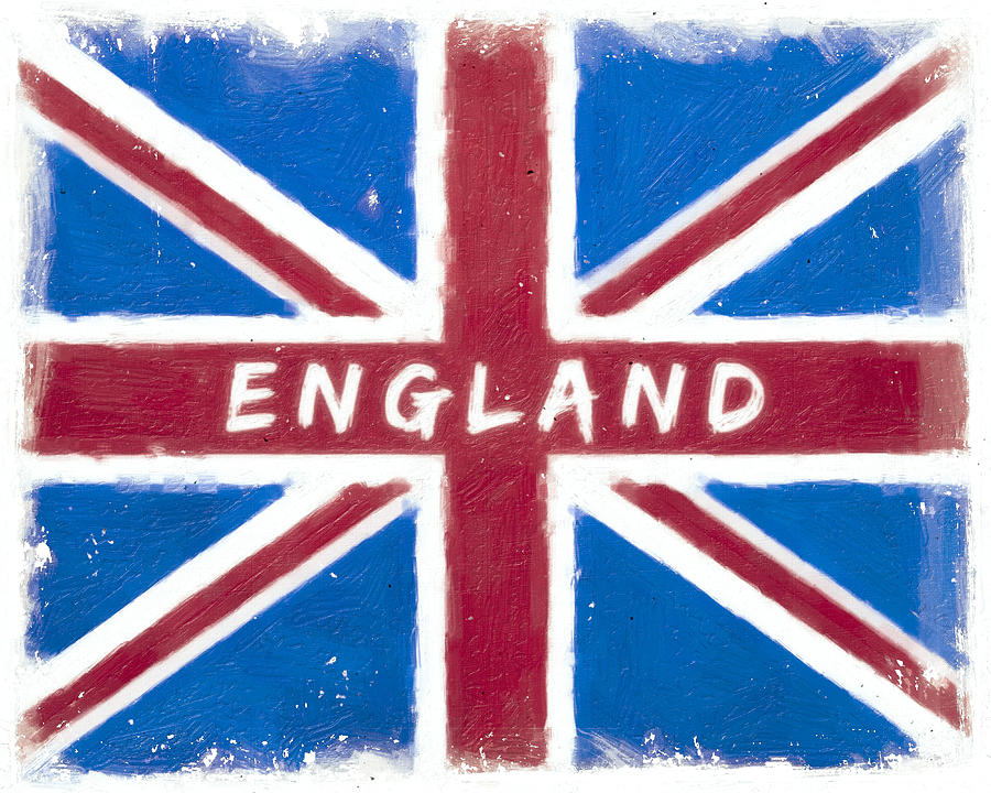 England Distressed Union Jack Flag Digital Art by Mark E Tisdale