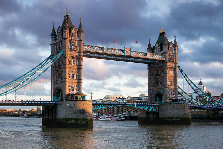 England, London, Tower Bridge, Sunset Photograph by Walter Bibikow - Pixels