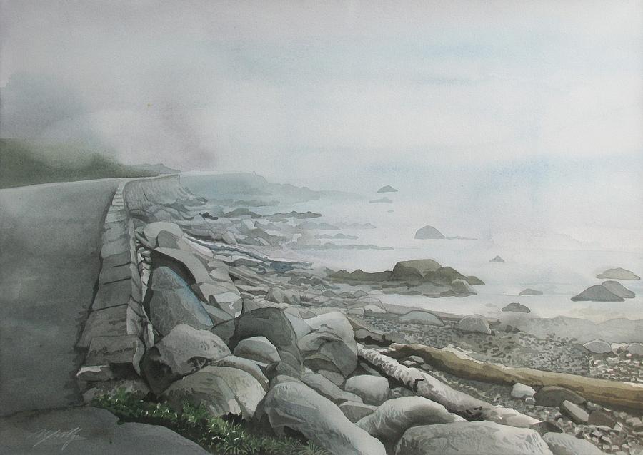 English Bay B.C. Painting by Alfred Ng