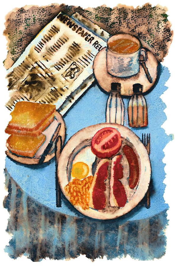 English Breakfast Drawing by Tess Stone