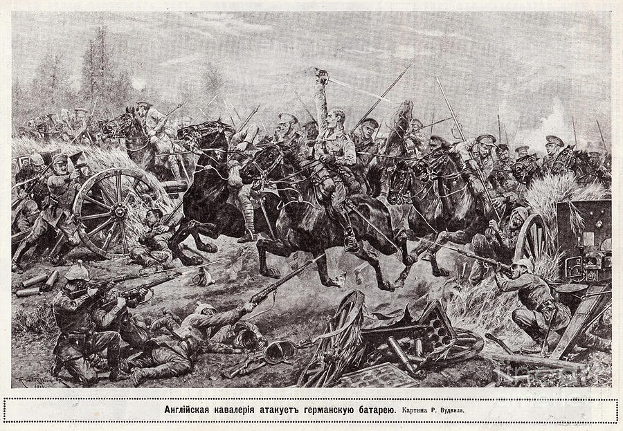 English cavalry Drawing by Oleg Konin