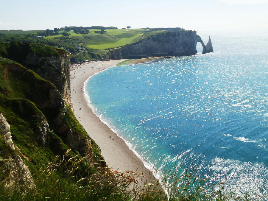 	English Channel at Etretat Normandy France				 Photograph by Ann Johndro-Collins