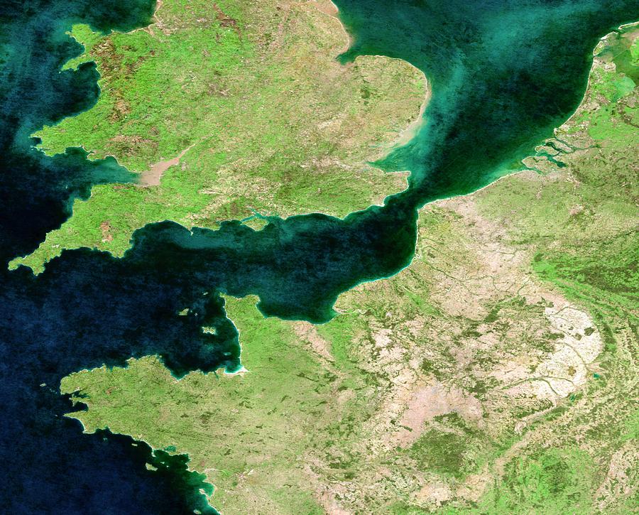 English Channel Photograph by Nasa/science Photo Library
