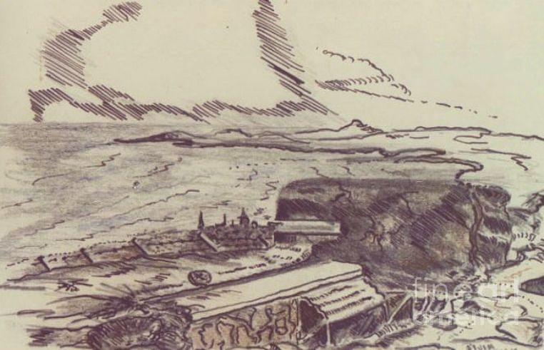 English Channel WW II Drawing by David Neace CPX