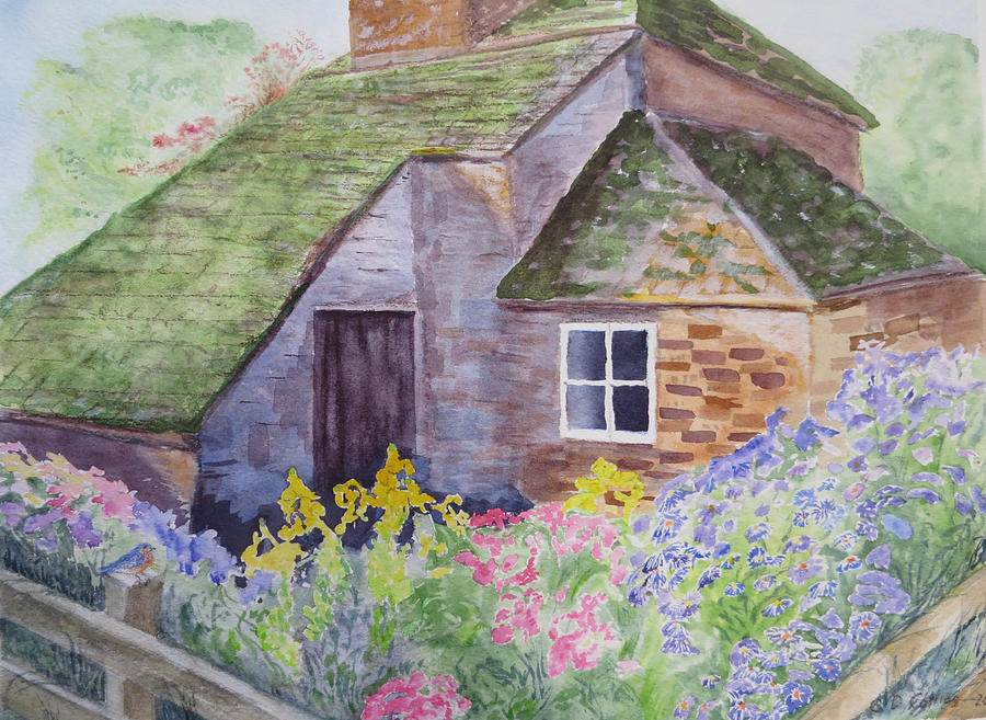 English Cottage Painting by Cathy Delnore Collins - Fine Art America