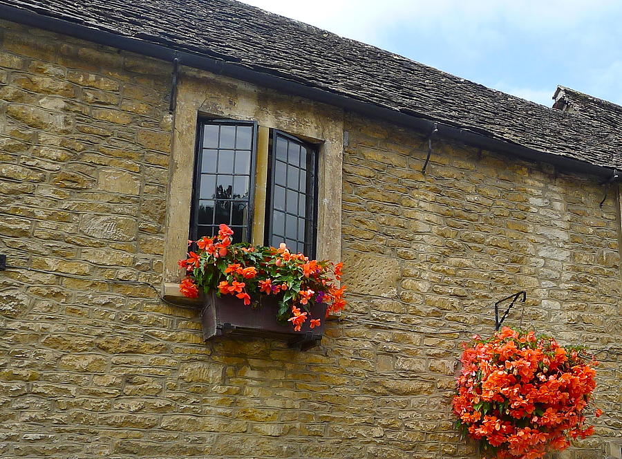 English Cottage Flower Box Photograph by Denise Mazzocco