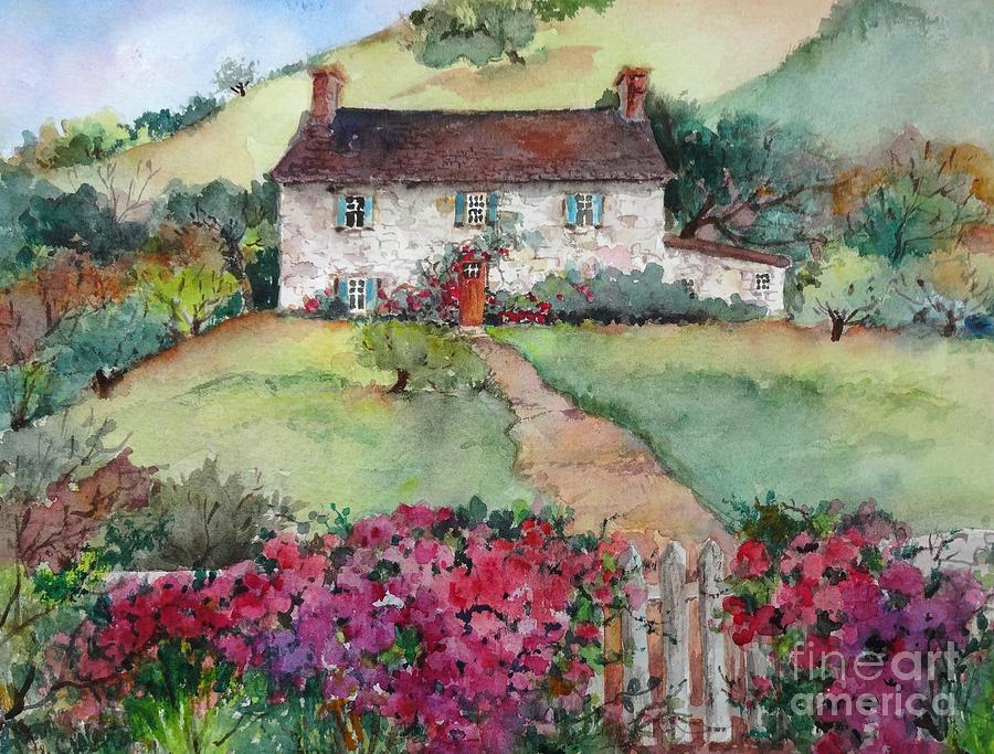 English Country Home Painting by Sherri Crabtree