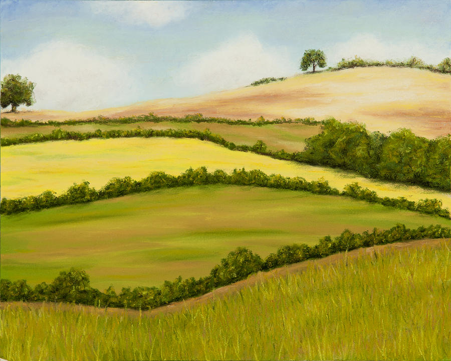 Summer Painting - English countryside in the summer by Rebecca Prough