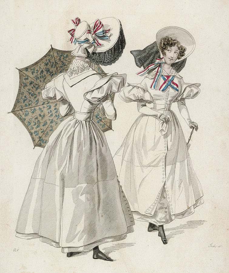 English Fashions In A French Magazine! Drawing by Mary Evans Picture ...