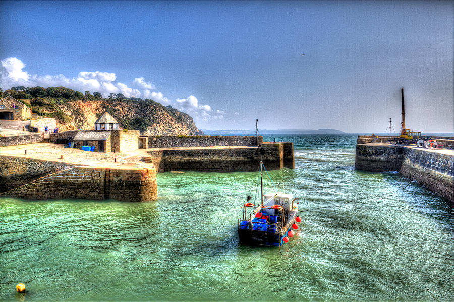 English Harbour Entrance With Boat Ready To Leav Photograph By Charlesy 