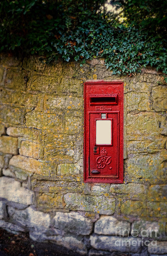 English Letter Box in a Stone Wall Photograph by Jill Battaglia