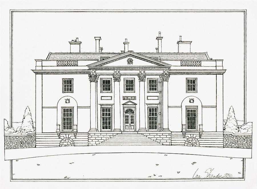 English Manor House Drawing by Ira Shander Pixels
