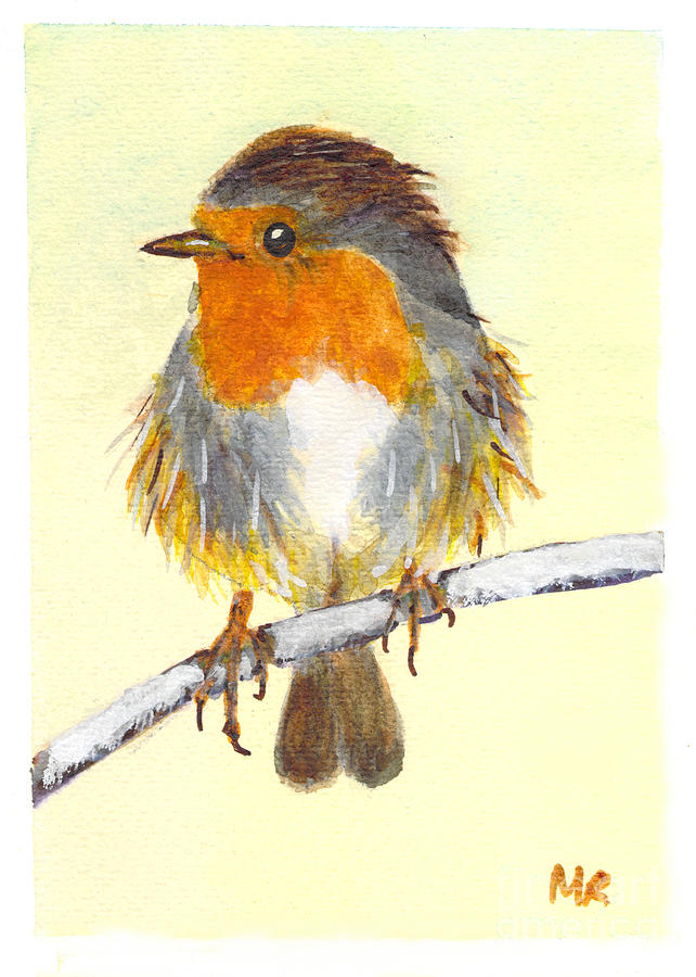 English Robin Painting by Michelle Reeve
