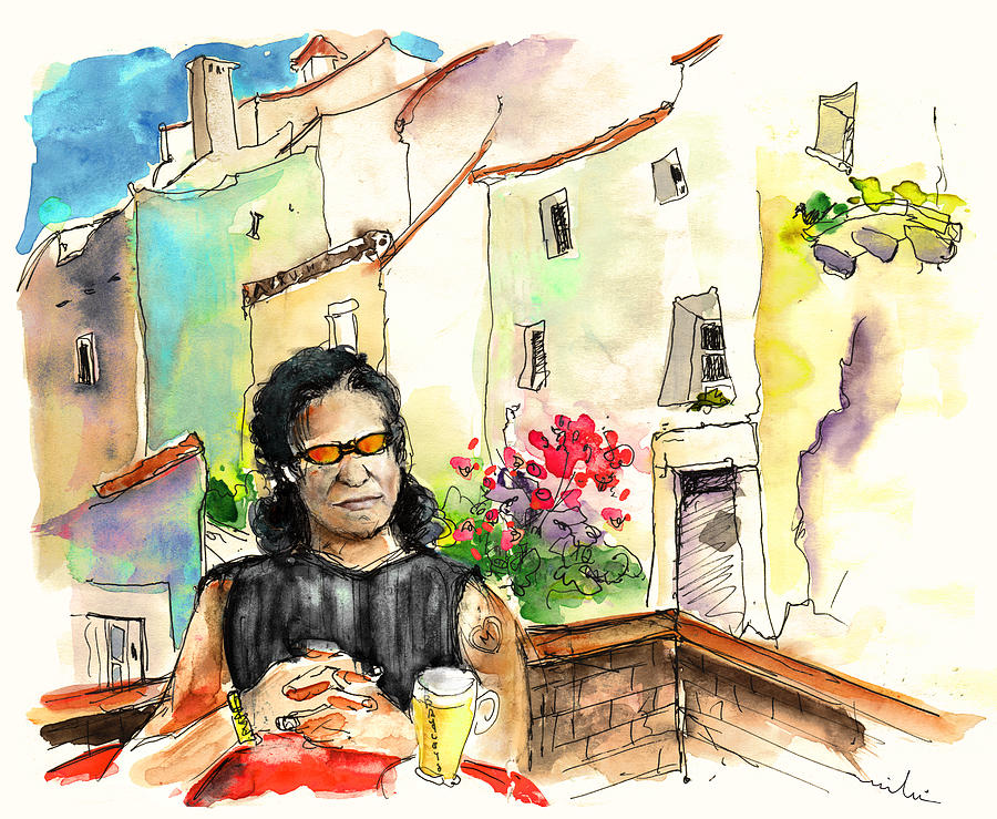 English Rocker in Castelo de Vide in Portugal Painting by Miki De Goodaboom