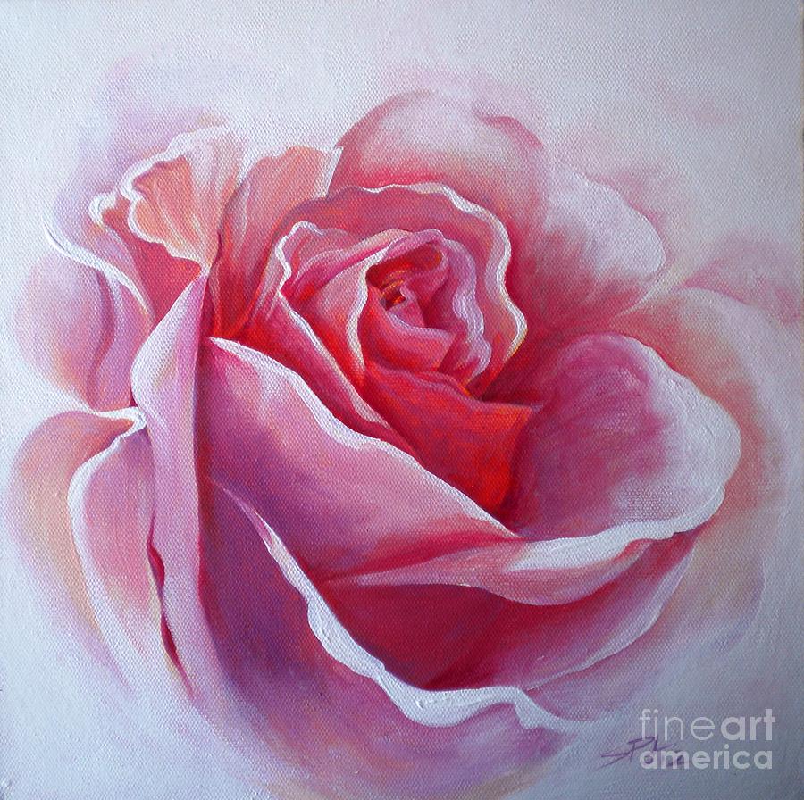 English Rose Painting by Sandra Phryce-Jones